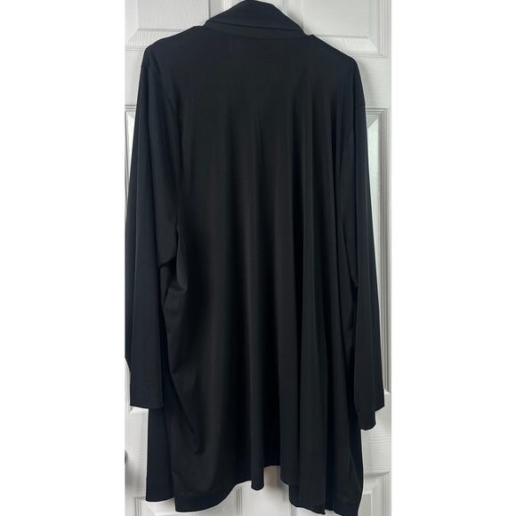Torrid Crepe Open Front Cardigan – Black – Size 5XL - Picture 10 of 10